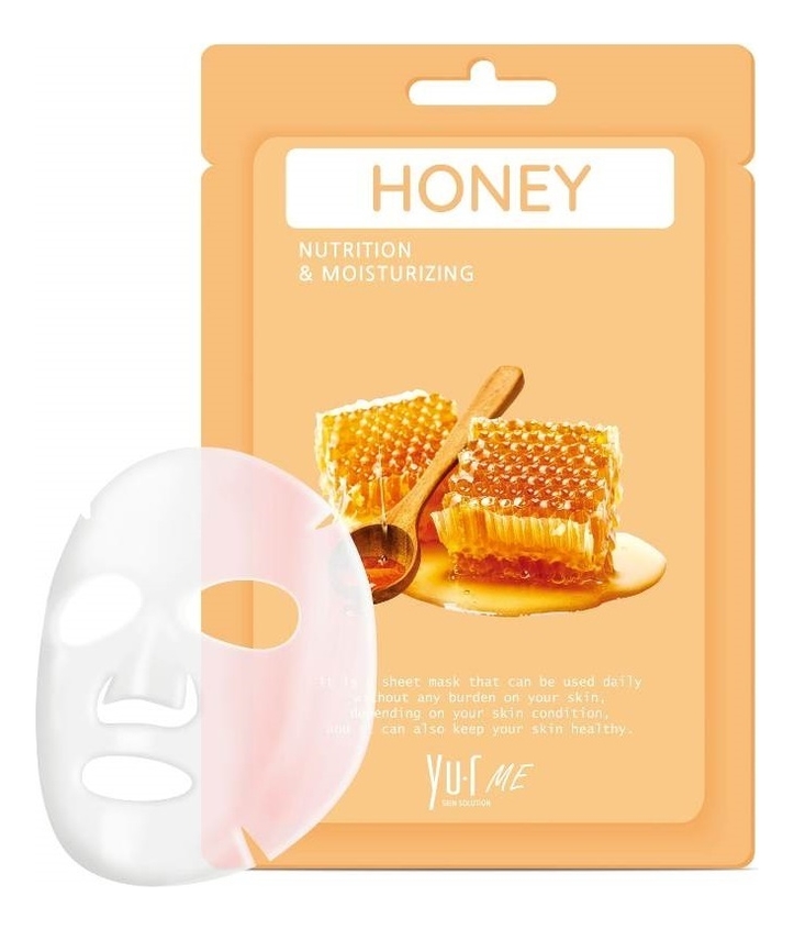 Yu.r тканевая маска для лица с экстрактом меда me honey sheet mask в ...