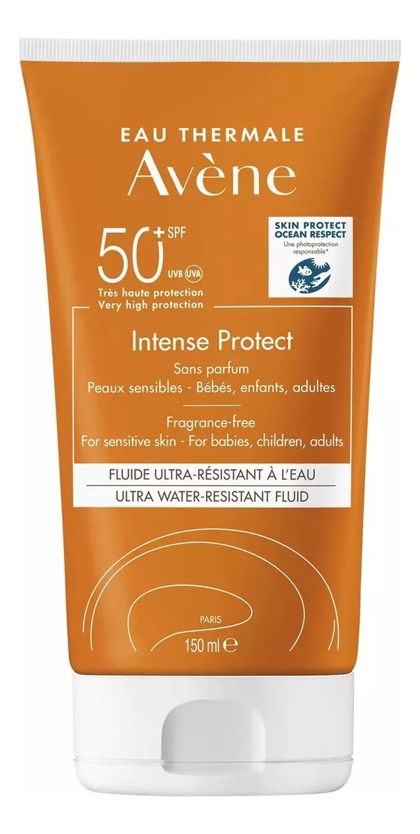 Купить Водостойкий cолнцезащитный флюид для лица Tres Haute Protection Intense Protect SPF50+ 150мл, Avene