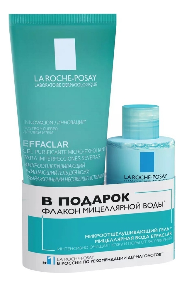 

Набор для лица Effaclar (микроотшелушиващий очищающий гель 200мл + очищающая мицеллярная вода 100мл)