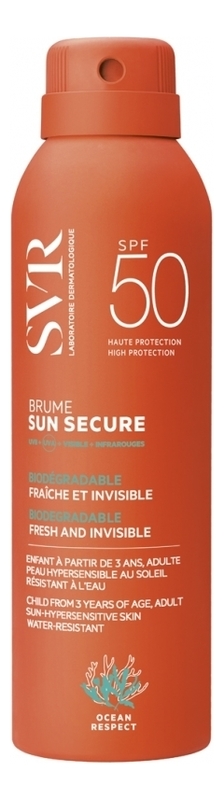 

Солнцезащитный спрей-мист для лица и тела Brume Sun Secure Mist SPF50 200мл