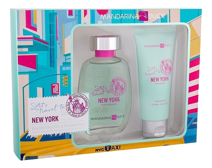 

Let's Travel To New York For Woman: набор (т/вода 100мл + гель д/душа 100мл), Let's Travel To New York For Woman