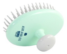 VESS Щетка-массажер для кожи головы и волос с антибактериальным эффектом Shampoo Brush (зеленая)
