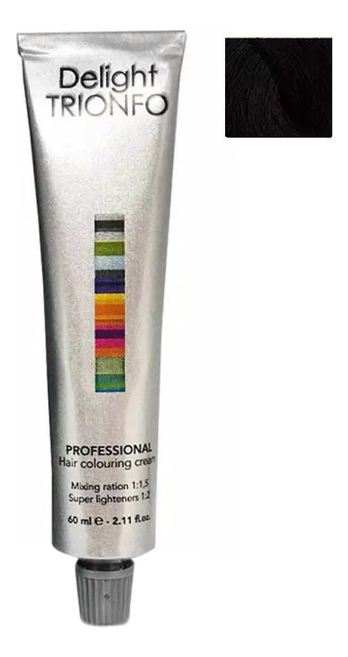 

Стойкая крем-краска для волос Delight Trionfo Hair Colouring Cream 60мл: 3-0 Темный коричневый натуральный, Стойкая крем-краска для волос Delight Trionfo Hair Colouring Cream 60мл