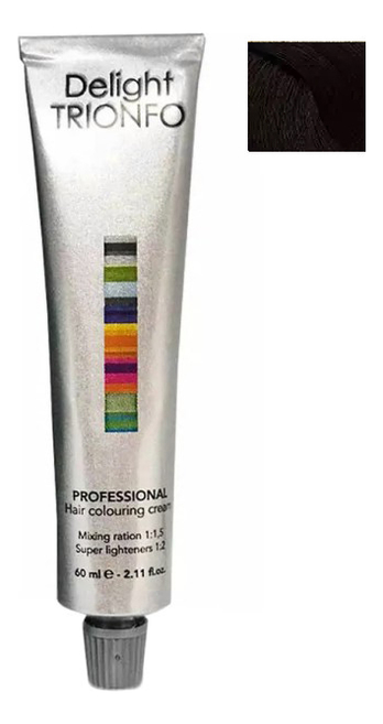 

Стойкая крем-краска для волос Delight Trionfo Hair Colouring Cream 60мл: 4-0 Средний коричневый натуральный, Стойкая крем-краска для волос Delight Trionfo Hair Colouring Cream 60мл