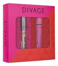 Divage Набор для макияжа (тушь для ресниц черная 90х60х90 No6101 + блеск для губ Crystal Shine No04)