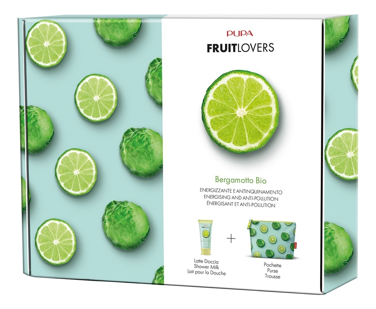 

Набор для тела Fruit Lovers Bergamotto Bio (молочко для душа 200мл + косметичка)