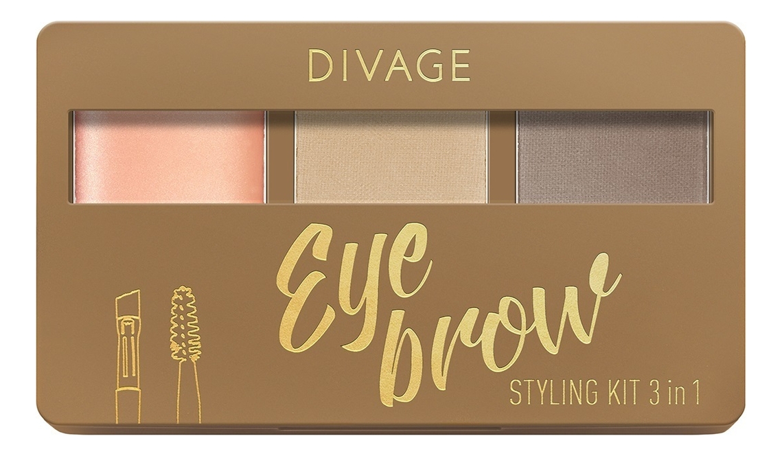 

Набор для бровей с воском 3 в 1 Eyebrow Styling 6г: No 01, Набор для бровей с воском 3 в 1 Eyebrow Styling 6г