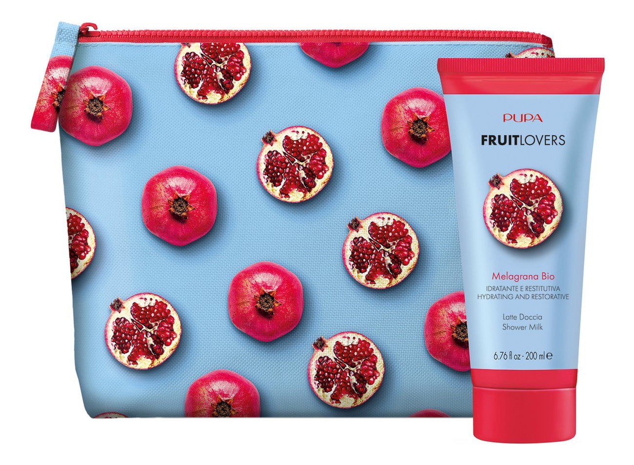 

Набор для тела Fruit Lovers Melagrana Bio (молочко для душа 200мл + косметичка)