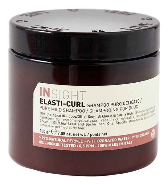 

Увлажняющий шампунь-воск для кудрявых волос Elasti-Curl Pure Mild Shampoo: Шампунь 200г, Увлажняющий шампунь-воск для кудрявых волос Elasti-Curl Pure Mild Shampoo