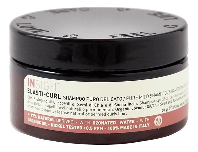 

Увлажняющий шампунь-воск для кудрявых волос Elasti-Curl Pure Mild Shampoo: Шампунь 100г, Увлажняющий шампунь-воск для кудрявых волос Elasti-Curl Pure Mild Shampoo