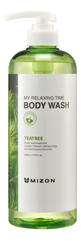 Гель для душа с экстрактом чайного дерева My Relaxing Time Body Wash Tea Tree 800мл 910₽