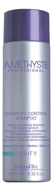 

Освежающий шампунь против сухой и жирной перхоти Amethyste Purify Dandruff Control Shampoo: Шампунь 250мл, Освежающий шампунь против сухой и жирной перхоти Amethyste Purify Dandruff Control Shampoo