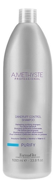 

Освежающий шампунь против сухой и жирной перхоти Amethyste Purify Dandruff Control Shampoo: Шампунь 1000мл, Освежающий шампунь против сухой и жирной перхоти Amethyste Purify Dandruff Control Shampoo
