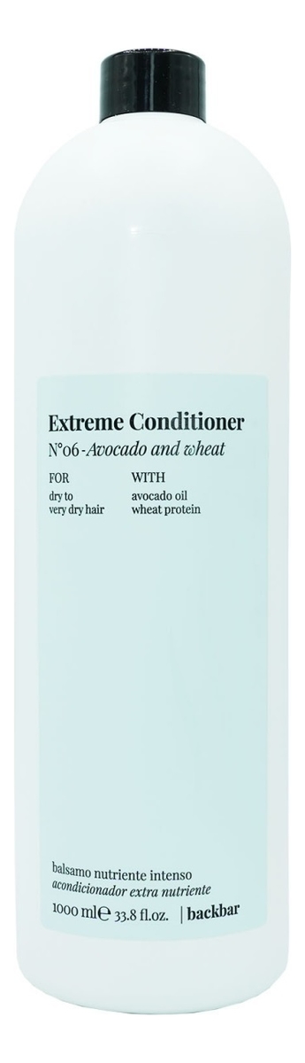 

Увлажняющий кондиционер для сухих волос BackBar Extreme Conditioner No6: Кондиционер 1000мл, Увлажняющий кондиционер для сухих волос BackBar Extreme Conditioner No6