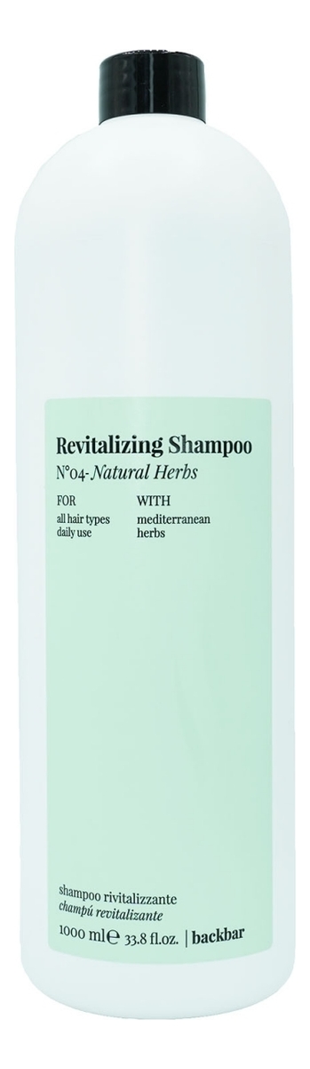 Травяной шампунь для волос BackBar Revitalizing Shampoo No4: Шампунь 1000мл