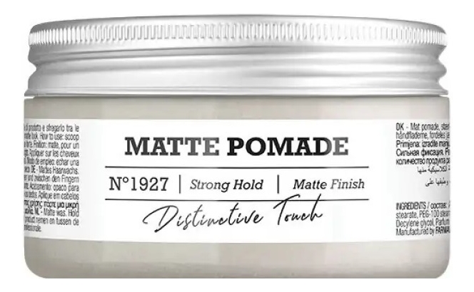 

Матовая помада для укладки волос Amaro Matte Pomade No1927 100мл