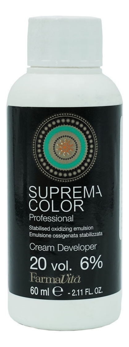 

Окисляющая эмульсия Suprema Color Cream Developer 6%: Эмульсия 60мл, Окисляющая эмульсия Suprema Color Cream Developer 6%