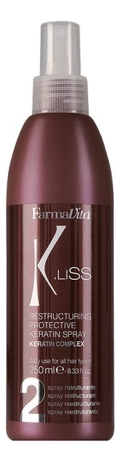 

Защитный спрей для волос с кератином K.Liss Restructuring Protective Keratine Spay 250мл