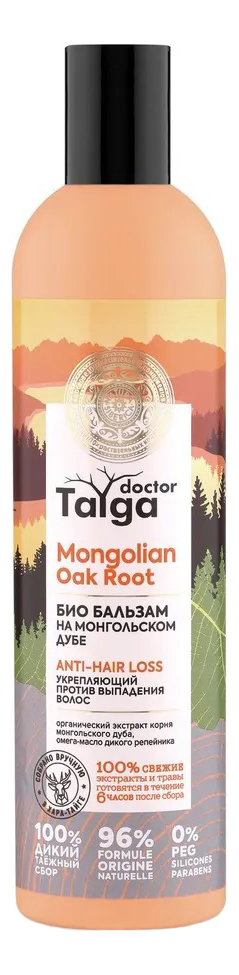 Био бальзам против выпадения волос Укрепляющий Doctor Taiga Altai Mongolian Oak Root 400мл
