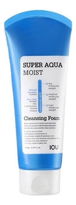 Пенка для умывания IOU Super Aqua Moist Cleansing Foam 150мл цена и фото