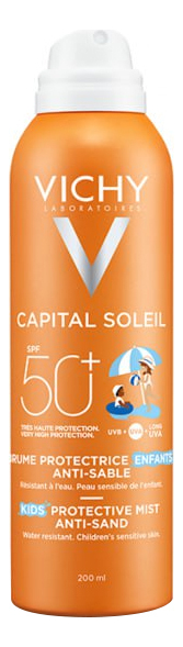 

Солнцезащитный спрей-вуаль для лица и тела Анти-песок Capital Ideal Soleil SPF50+ 200мл