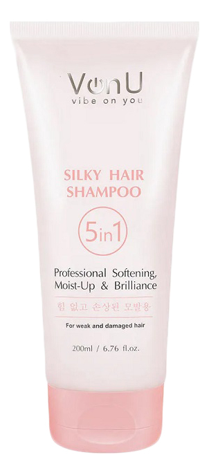 

Шампунь для волос с экстрактом шелка 5 в 1 Silky Hair Shampoo 200мл