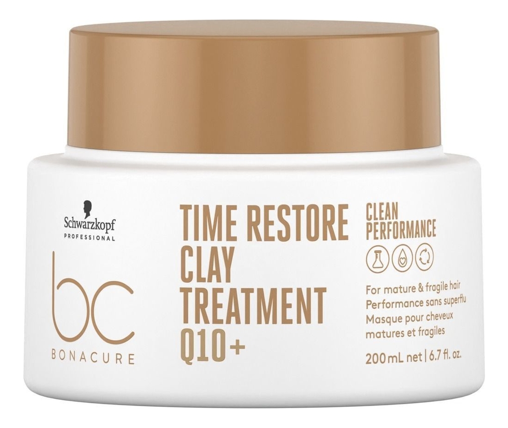 

Глиняная маска для длинных волос BC Time Restore Clay Treatment Q10+: Маска 200мл, Глиняная маска для длинных волос BC Time Restore Clay Treatment Q10+