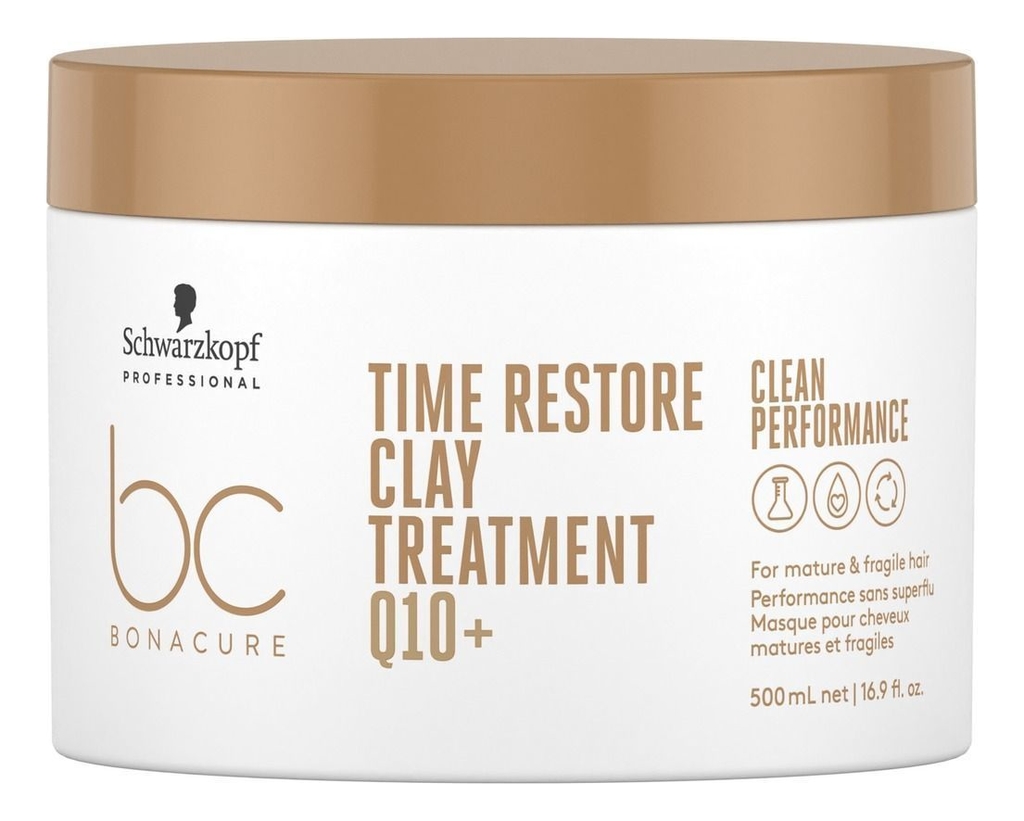 

Глиняная маска для длинных волос BC Time Restore Clay Treatment Q10+: Маска 500мл, Глиняная маска для длинных волос BC Time Restore Clay Treatment Q10+