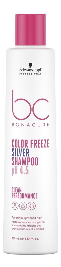 

Нейтрализующий шампунь для волос BC Color Freeze Silver Shampoo pH 4.5: Шампунь 250мл, Нейтрализующий шампунь для волос BC Color Freeze Silver Shampoo pH 4.5