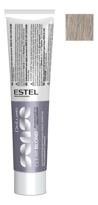 estel sense de luxe clear blond крем краска для волос 11 17 очень светлый блондин пепельно коричневый Полуперманентная крем-краска для волос Sense De Luxe Clear Blond 60мл: 11/17 Очень светлый блондин пепельно-коричневый