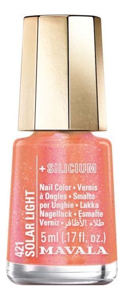 

Лак для ногтей с кремнием Silicium Nail Color 5мл: 421 Solar Light, Лак для ногтей с кремнием Silicium Nail Color 5мл