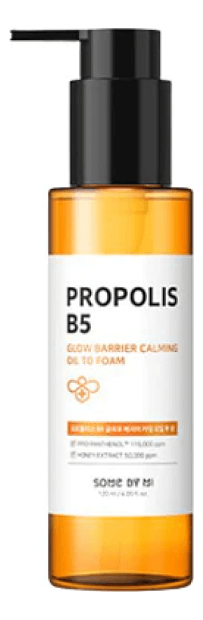 успокаивающее масло пенка для умывания с витамином b5 и прополисом some by mi propolis b5 glow barrier calming oil to foam Масло-пенка для лица с прополисом Propolis B5 Glow Barrier Calming Oil To Foam 120мл