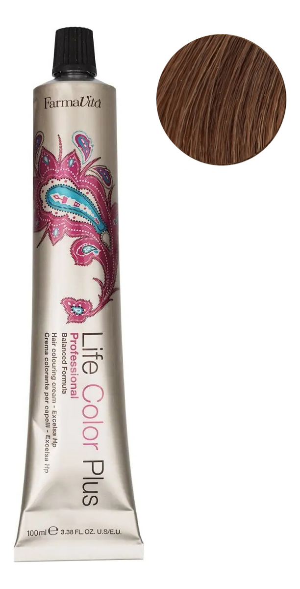 

Стойкая крем-краска для волос Life Color Plus 100мл: 8.34 Светлый блондин золотисто-медный, Стойкая крем-краска для волос Life Color Plus 100мл