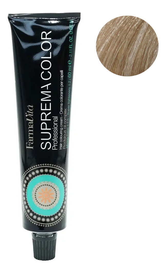 

Стойкая крем-краска для волос Suprema Color 60мл: 10.1 Платиновый блондин пепельный, Стойкая крем-краска для волос Suprema Color 60мл