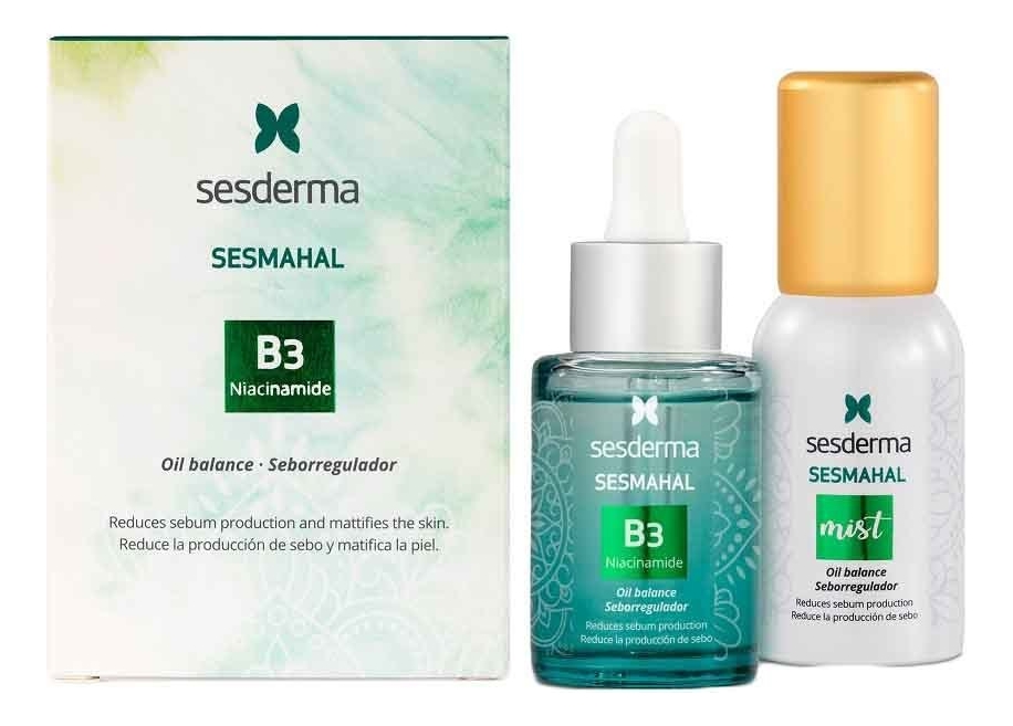 

Набор для лица себорегулирующий Sesmahal B3 Niacinamide 2*30мл (сыворотка + спрей-мист)