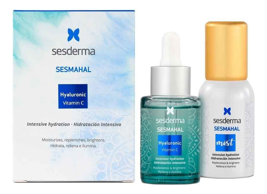 

Набор для лица увлажняющий Sesmahal Hialuronic Vitamin C 2*30мл (сыворотка + спрей-мист)