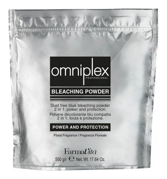 цена Обесцвечивающий порошок для волос 2 в 1 Omniplex Bleaching Powder (синий): Порошок 500г