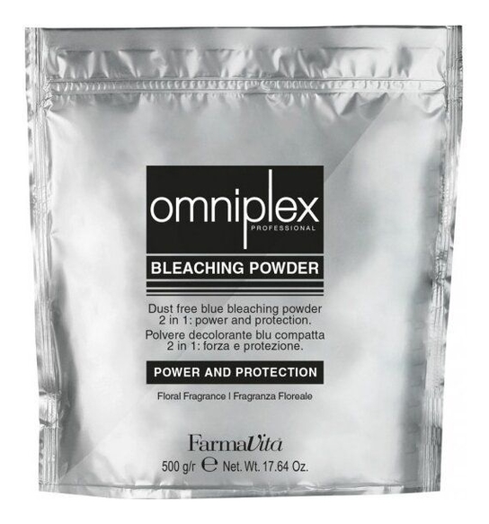 Обесцвечивающий порошок для волос 2 в 1 Omniplex Bleaching Powder (синий): Порошок 500г