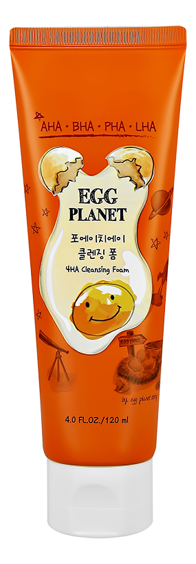 Пенка для умывания на основе кислот Egg Planet 4HA Cleansing Foam 120мл