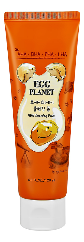 

Пенка для умывания на основе кислот Egg Planet 4HA Cleansing Foam 120мл