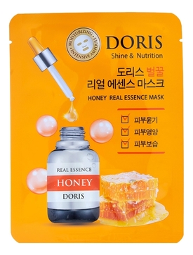 Тканевая маска для лица с медом Doris Honey Real Essence Mask 25мл