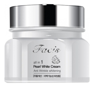 Отбеливающий крем для лица с жемчугом Facis All In 1 Pearl White Cream 100мл