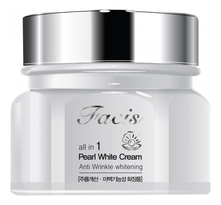 Jigott Отбеливающий крем для лица с жемчугом Facis All In 1 Pearl White Cream 100мл