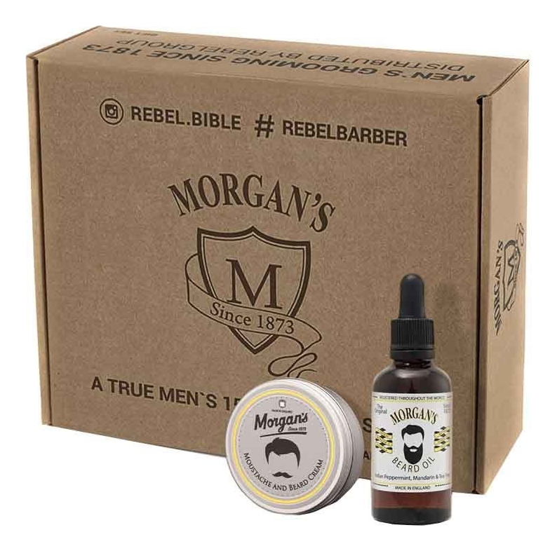 Набор (масло для бороды Beard Oil 50мл + крем для усов и бороды Moustache And Beard Cream 75мл) morgan s набор для бороды и усов moustache