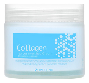 Ночной крем для лица с коллагеном Collagen Natural Time Sleep Cream 70г