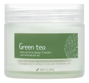 Ночной крем для лица с экстрактом зеленого чая Green Tea Natural Time Sleep Cream 70г