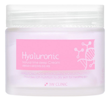 3W CLINIC Ночной крем для лица с гиалуроновой кислотой Hyaluronic Natural Time Sleep Cream 70г