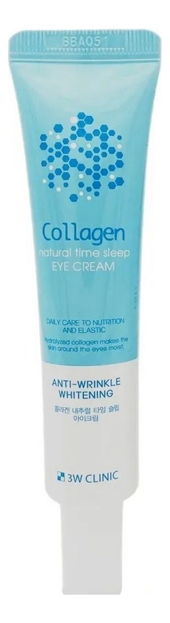 Ночной крем для кожи вокруг глаз с коллагеном Collagen Natural Time Sleep Eye Cream 40мл ночной крем для глаз с коллагеном 3w clinic collagen natural time sleep eye cream 40ml