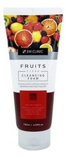 3W CLINIC Пенка для умывания с фруктовыми экстрактами Fruits Clear Cleansing Foam 180мл