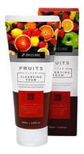 3W CLINIC Пенка для умывания с фруктовыми экстрактами Fruits Clear Cleansing Foam 180мл